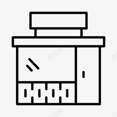 餐厅建筑零售图标图标