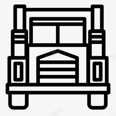 集装箱卡车运输车辆图标图标