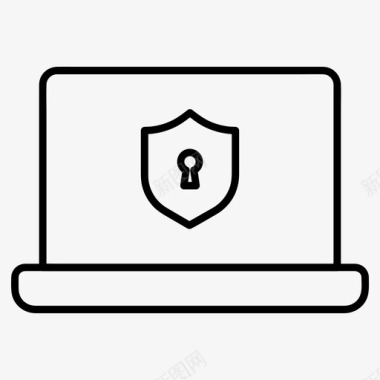 笔记本锁密码保护图标图标