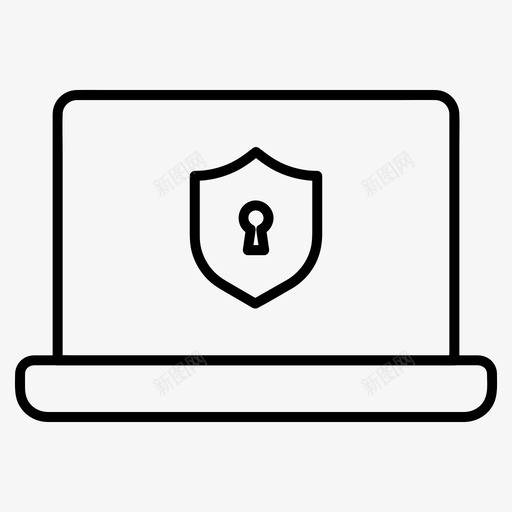 笔记本锁密码保护图标svg_新图网 https://ixintu.com 保护 安全 密码 笔记本锁 防护