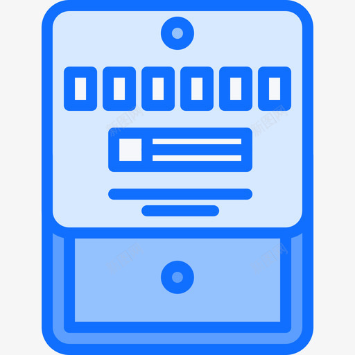 电表电工10蓝色图标svg_新图网 https://ixintu.com 电工10 电表 蓝色