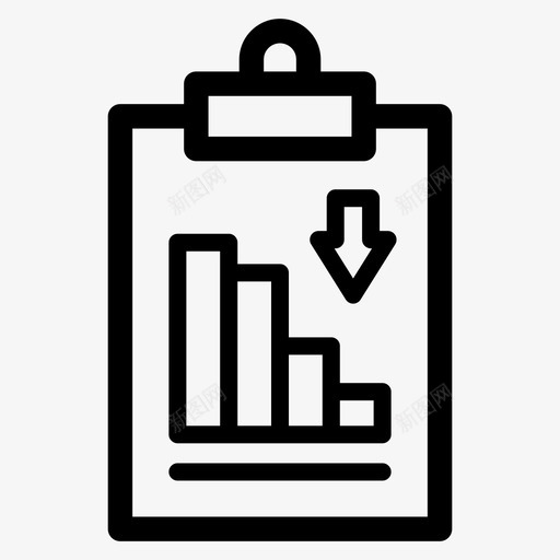 向下财务分析图表报告图标svg_新图网 https://ixintu.com 企业 向下 图表 报告 财务 财务分析