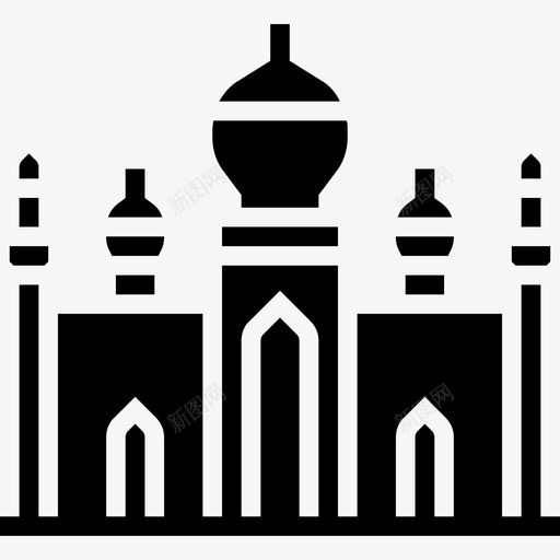 巴德沙希清真寺亚洲国家地标性建筑2座实心图标svg_新图网 https://ixintu.com 2座 亚洲国家 地标 实心 巴德 建筑 沙希 清真寺