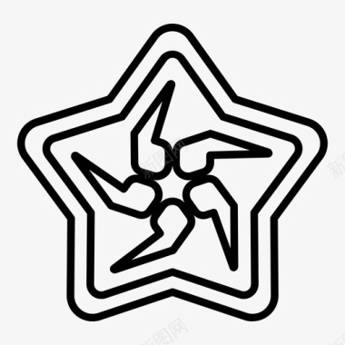 shuriken星pinwheel旋转图标图标