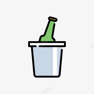 瓶饮料20线性颜色图标图标