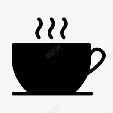带盘子的热咖啡咖啡热饮料图标图标