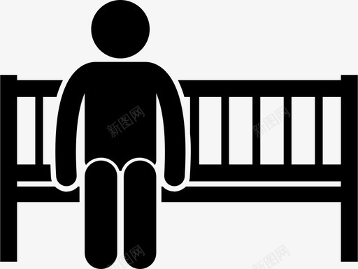 坐在长凳上的人椅子公共图标svg_新图网 https://ixintu.com 公共 凳上 坐在 座位 椅子 设施 长凳