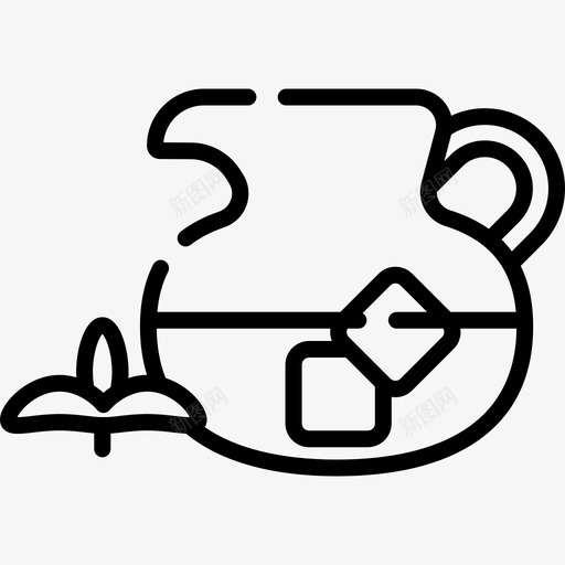冰茶夏季食品和饮料8线性图标svg_新图网 https://ixintu.com 冰茶 夏季 线性 食品 饮料