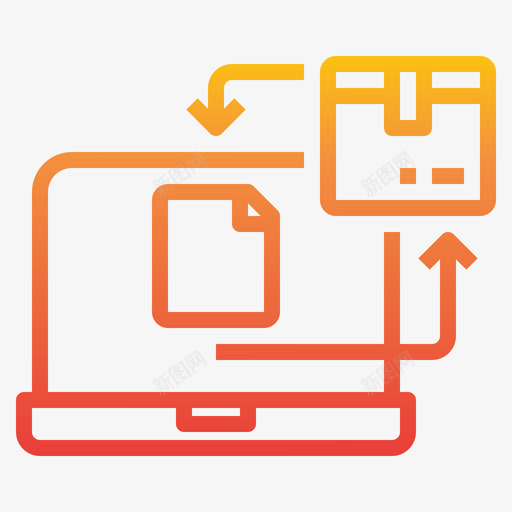 笔记本电脑交付75渐变图标svg_新图网 https://ixintu.com 交付75 渐变 笔记本电脑