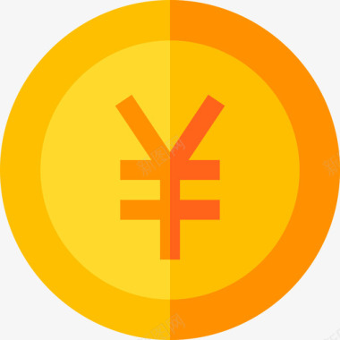 日元货币5持平图标图标