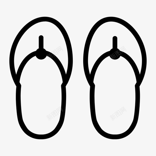 拖鞋脚鞋图标svg_新图网 https://ixintu.com 凉鞋 图标 拖鞋 游泳 轮廓