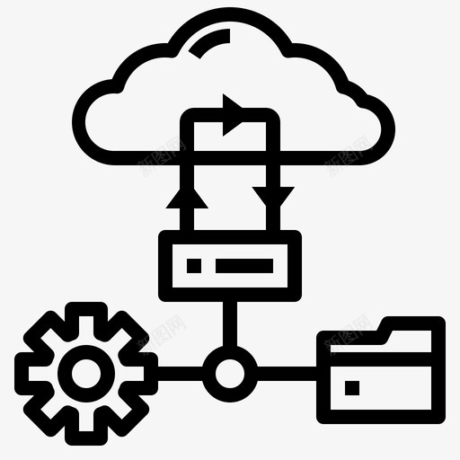 大脑云数据图标svg_新图网 https://ixintu.com 大数 大脑 存储 数据 文档
