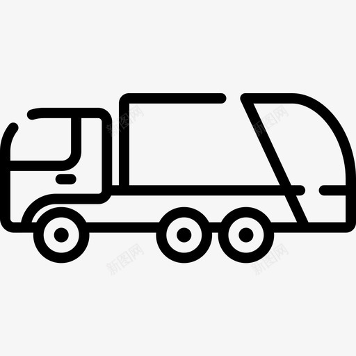 垃圾车车辆和运输11直线图标svg_新图网 https://ixintu.com 垃圾车 扁平垃圾车 直线 车辆 运输