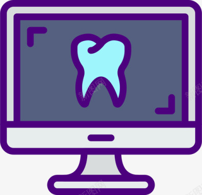 正位片牙科学10线色图标图标
