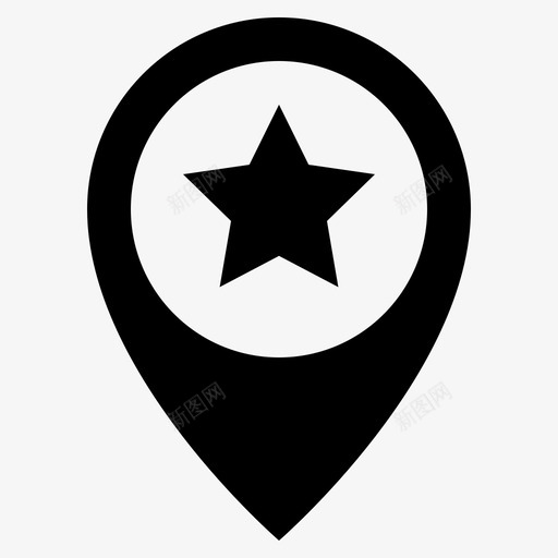星标收藏夹指针图标svg_新图网 https://ixintu.com 位置 导航地图字形 指针 收藏夹 星标
