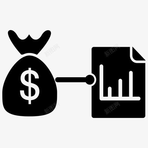 分析财务钱袋图标svg_新图网 https://ixintu.com 分析 填充 统计 计划 财务 金融 钱袋