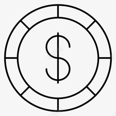 2019年美元硬币货币图标图标