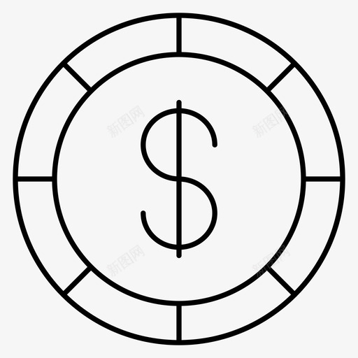 2019年美元硬币货币图标svg_新图网 https://ixintu.com 2019年 储蓄 图标 硬币 线图 美元 货币 购物 零售