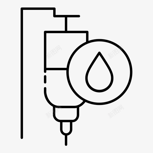 滴水血糖静脉输液袋图标svg_新图网 https://ixintu.com 康复 滴水 药物 血糖 输液 静脉