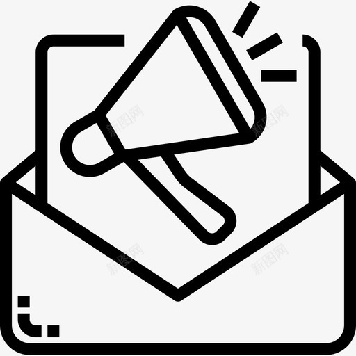 电子邮件信封在线营销图标svg_新图网 https://ixintu.com 信封 在线 消息 电子邮件 营销