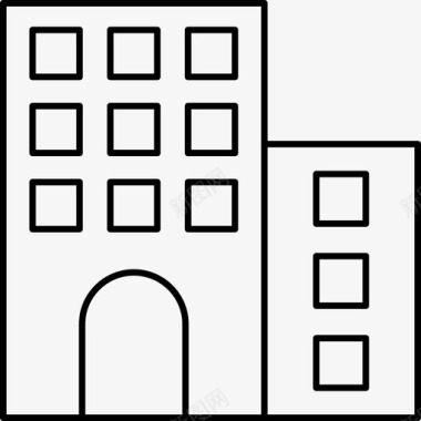建筑公寓家图标图标