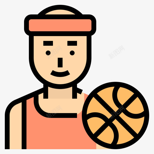 篮球运动员职业生涯5线条颜色图标svg_新图网 https://ixintu.com 篮球 线条 职业生涯 运动员 颜色