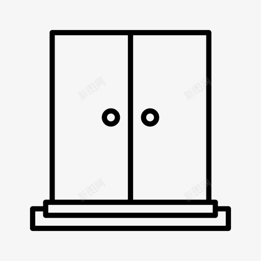 橱柜家居内饰衣柜图标svg_新图网 https://ixintu.com 内饰 家居 橱柜 用户界面 衣柜