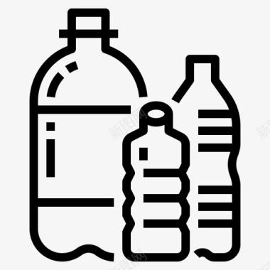 塑料瓶子环保图标图标