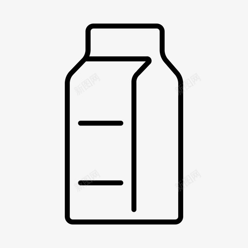 牛奶盒卡通饮料图标svg_新图网 https://ixintu.com 健康 卡通 天然 家居 牛奶盒 食品和饮料 饮料