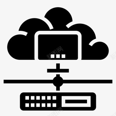 云网络计算机和网络5填充图标图标