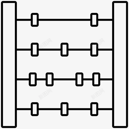 算盘计算教育图标svg_新图网 https://ixintu.com 图标 教育 数学 算盘 计算