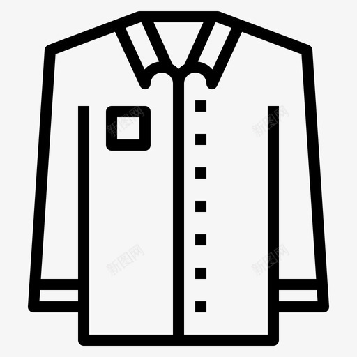 衬衫衣服120直线型图标svg_新图网 https://ixintu.com 直线 线型 衣服 衬衫