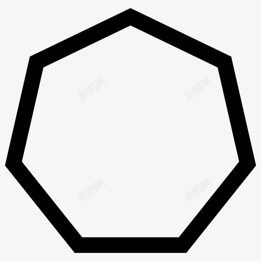 七边形多边形形状图标svg_新图网 https://ixintu.com 多边形 形状 轮廓 边形