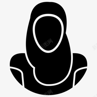 穆斯林妇女头像穆斯林妇女化身阿拉伯妇女图标图标