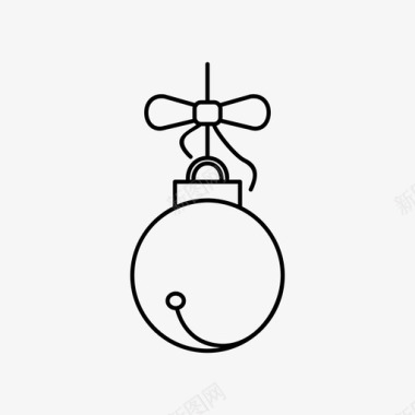 圣诞铃球装饰品图标图标