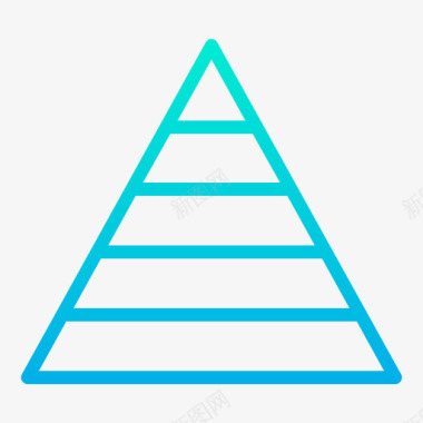 金字塔健康25梯度图标图标