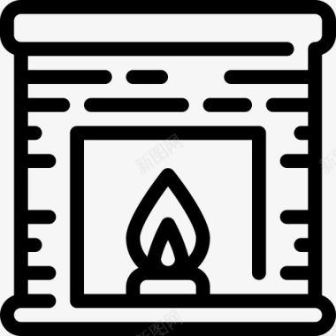 壁炉燃烧营火图标图标
