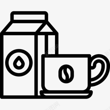 咖啡杯咖啡69线性图标图标