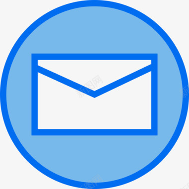 电子邮件界面按钮11蓝色图标图标