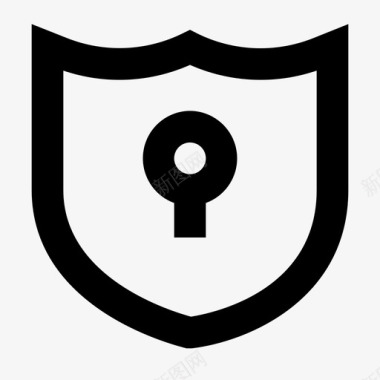 犯罪与安全防卫钥匙孔图标图标