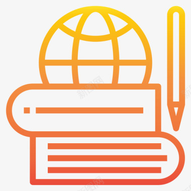 全球图书与学习2梯度图标图标