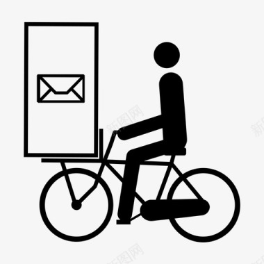 自行车高邮箱信多货图标图标