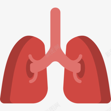 肺医用147扁平图标图标