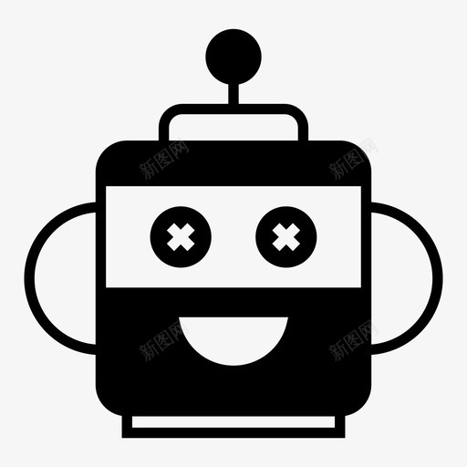 机器人自动化头部图标svg_新图网 https://ixintu.com 半机器人头部 头部 机器 机器人 玩具 自动化