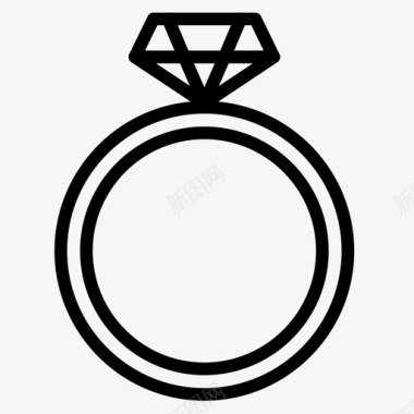 结婚戒指时尚2直系图标图标