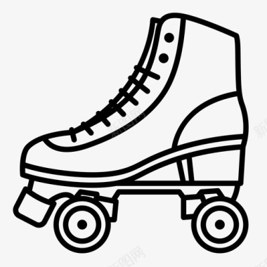 溜冰鞋80年代溜冰图标图标