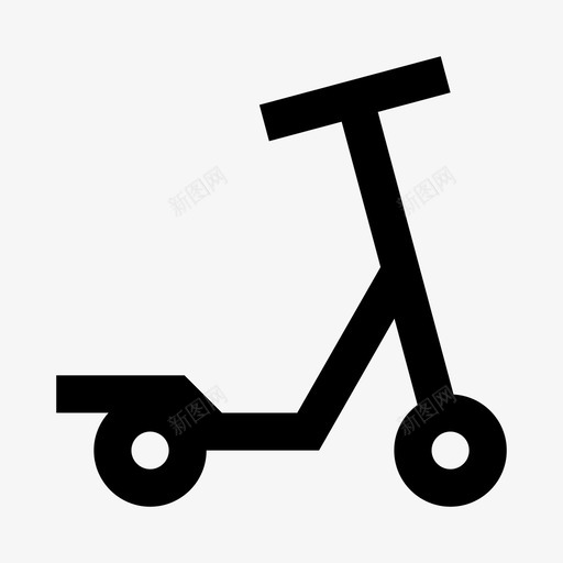 滑板车运输两轮图标svg_新图网 https://ixintu.com 两轮 滑板车 线路 运输