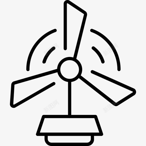 风力发电电力能源图标svg_新图网 https://ixintu.com 发电 涡轮机 生态 生物 电力 能源 风力