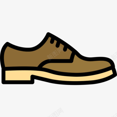 鞋时尚4线性颜色图标图标