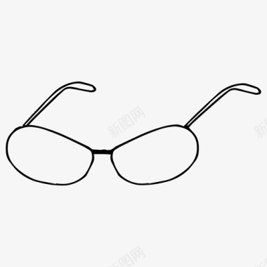 手绘眼镜款式太阳镜图标图标